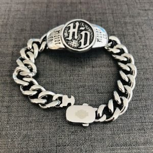 Harley Davidson carved logo Bracelet