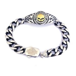 Harley Davidson golden skull Bracelet