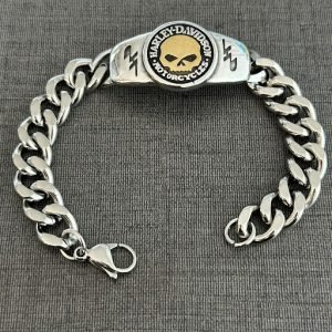 Harley Davidson golden skull Bracelet