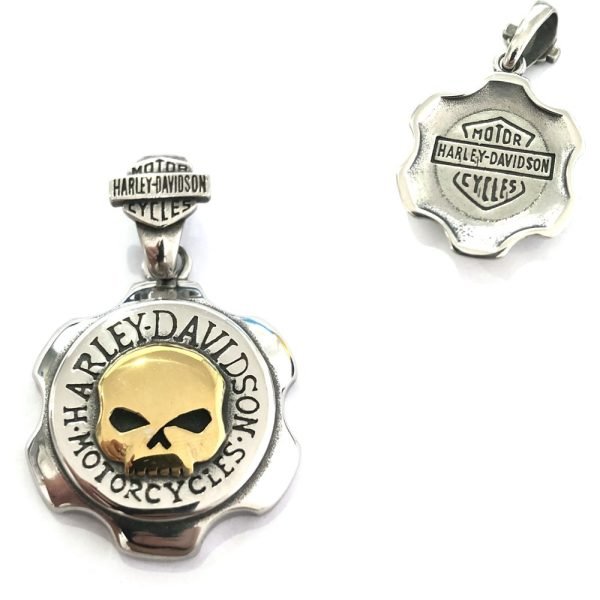Harley Davidson golden skull Pendant