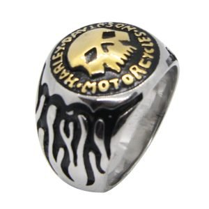 Harley Davidson skull ring