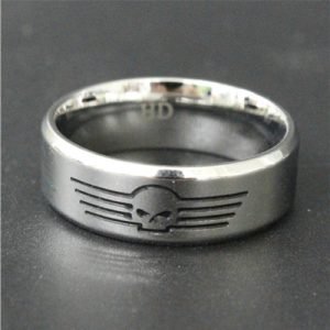 Harley Davidson simple skull ring