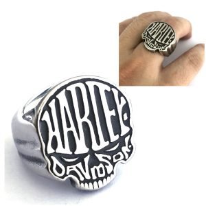 Harley Davidson decorated ring