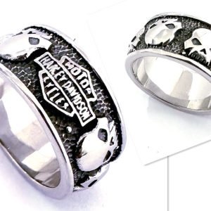 Harley Davidson skull ring
