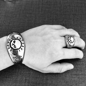 Harley Davidson skull ring