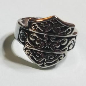 Harley Davidson carved ring