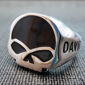 Harley Davidson skull ring