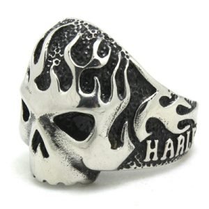 Harley Davidson skull ring