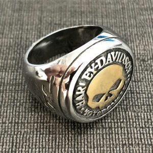 Harley Davidson skull ring