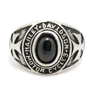 Harley Davidson black pearl ring