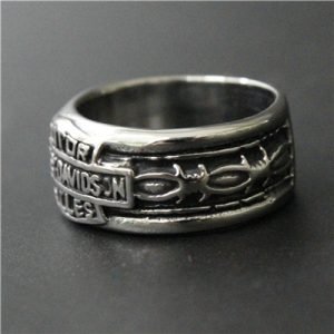 Harley Davidson decorated ring