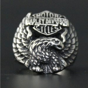 Harley Davidson eagle ring