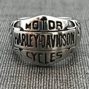 Harley Davidson carved ring