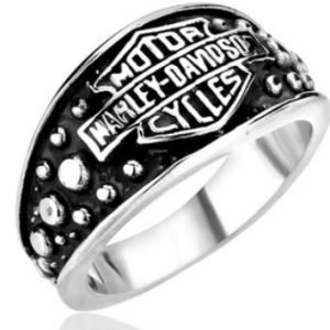 Harley Davidson decorated ring