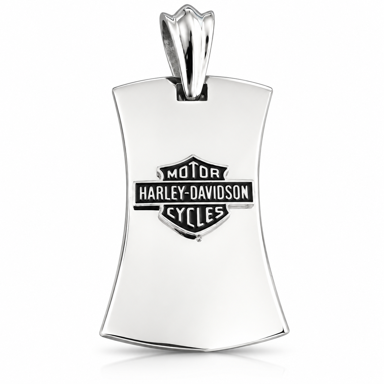 Silver Shield Dog Tag Back motorcycle rider inspired jewelry